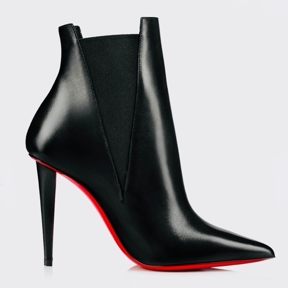 CHRISTIAN Louboutin Astribootie. 100mm. Black calf leather. EU37, 100% authentic - Picture 5 of 10